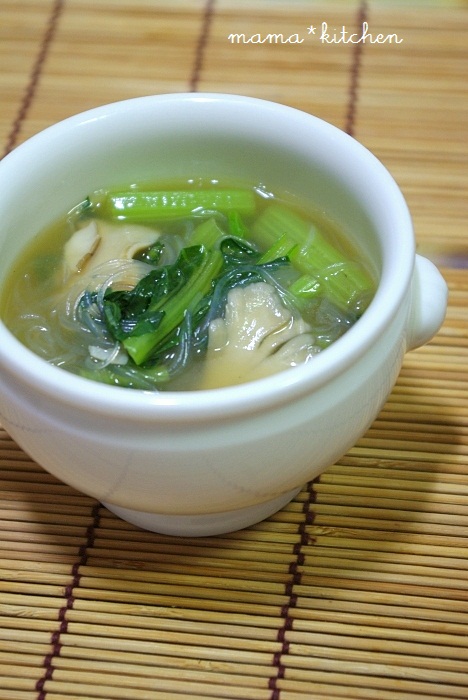 小松菜と春雨のとろみ中華スープ
